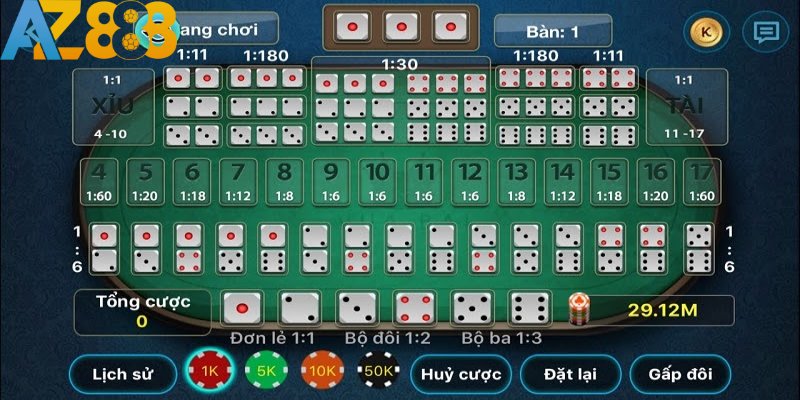 Lộ trình chơi trong ván cược Hilo AZ888