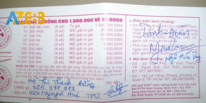 Luôn đảm bảo tờ vé số được nguyên vẹn